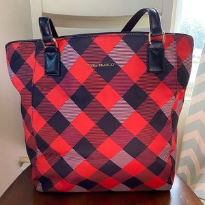 Vera Bradley Buffalo plaid tote bag
